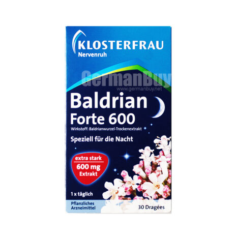 Klosterfrau Valerian Forte 600 (extra strong) coated tablets from Germany