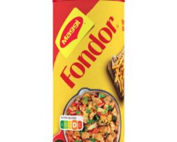 Maggi Fondor seasoning salt in its iconic yellow and red shaker bottle