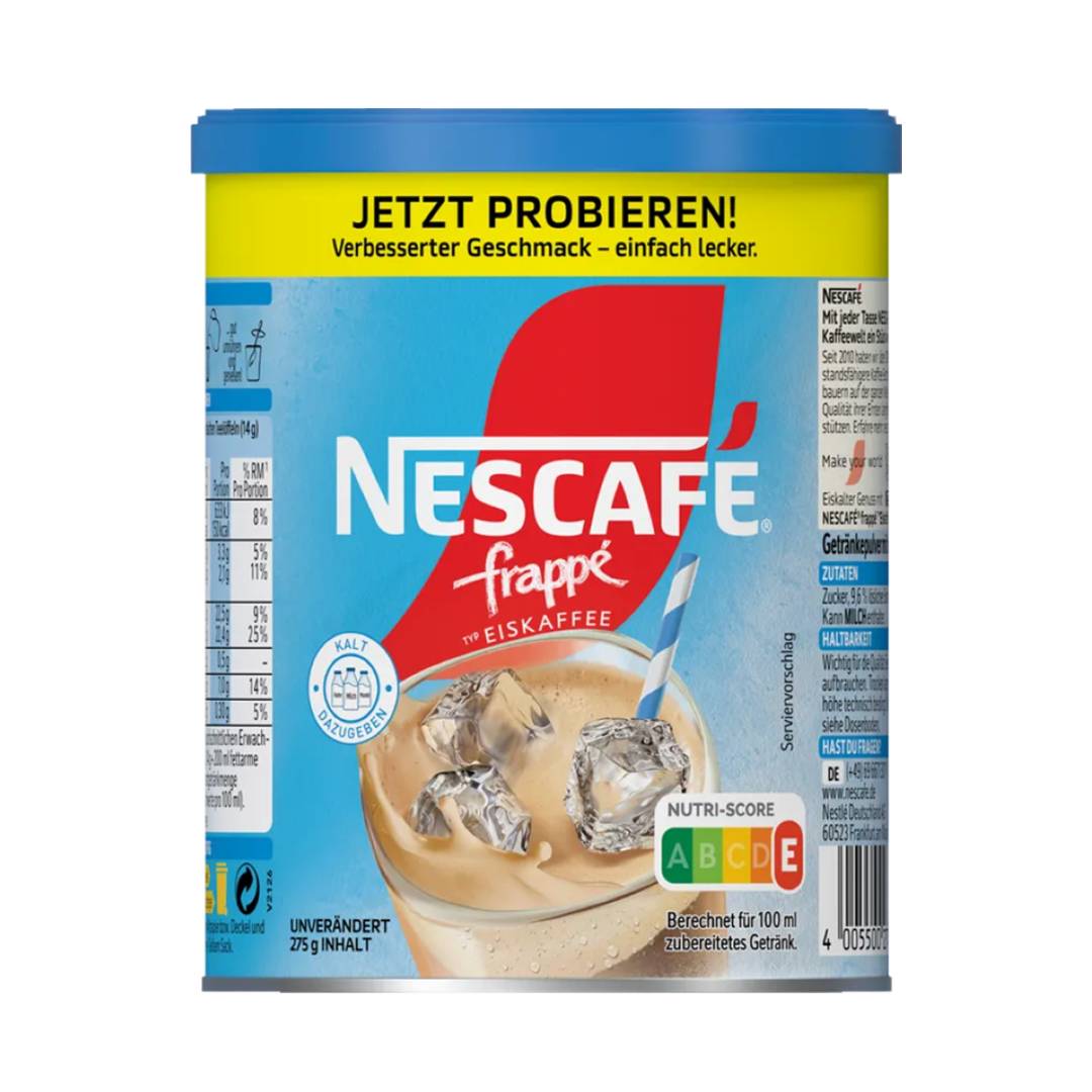 German Nescafé Frappé instant iced coffee powder canister