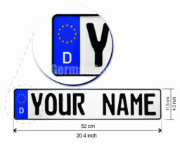 Original German License Plate - Customized With YOUR NAME / TEXT - Exclusive