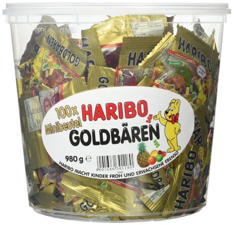 Haribo Gold Bears / Goldbären, 100 Mini Bags, 980g