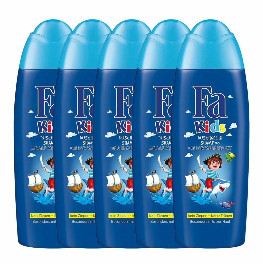 5x Fa Kids Pirate Shower Gel & Shampoo From Germany 250ml / 8.45fl oz ...