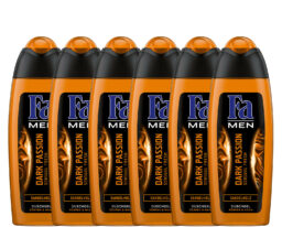 6x Fa Men Dark Passion Sensual Fresh Shower Gel 250ml / 8.45fl oz