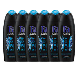 6x Fa Men Kick Off Refreshing Shower Gel Water Mint Scent 250ml / 8.45fl oz