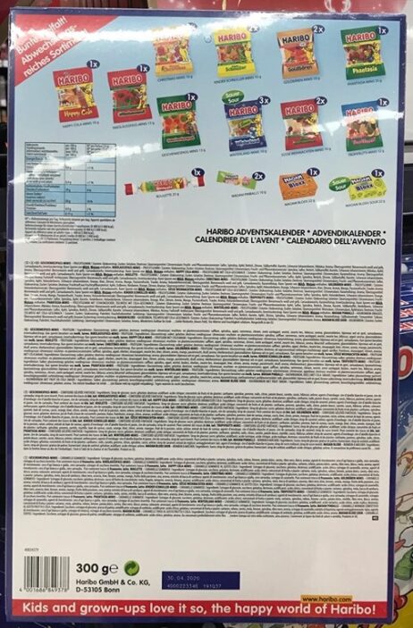 haribo calendar 2022