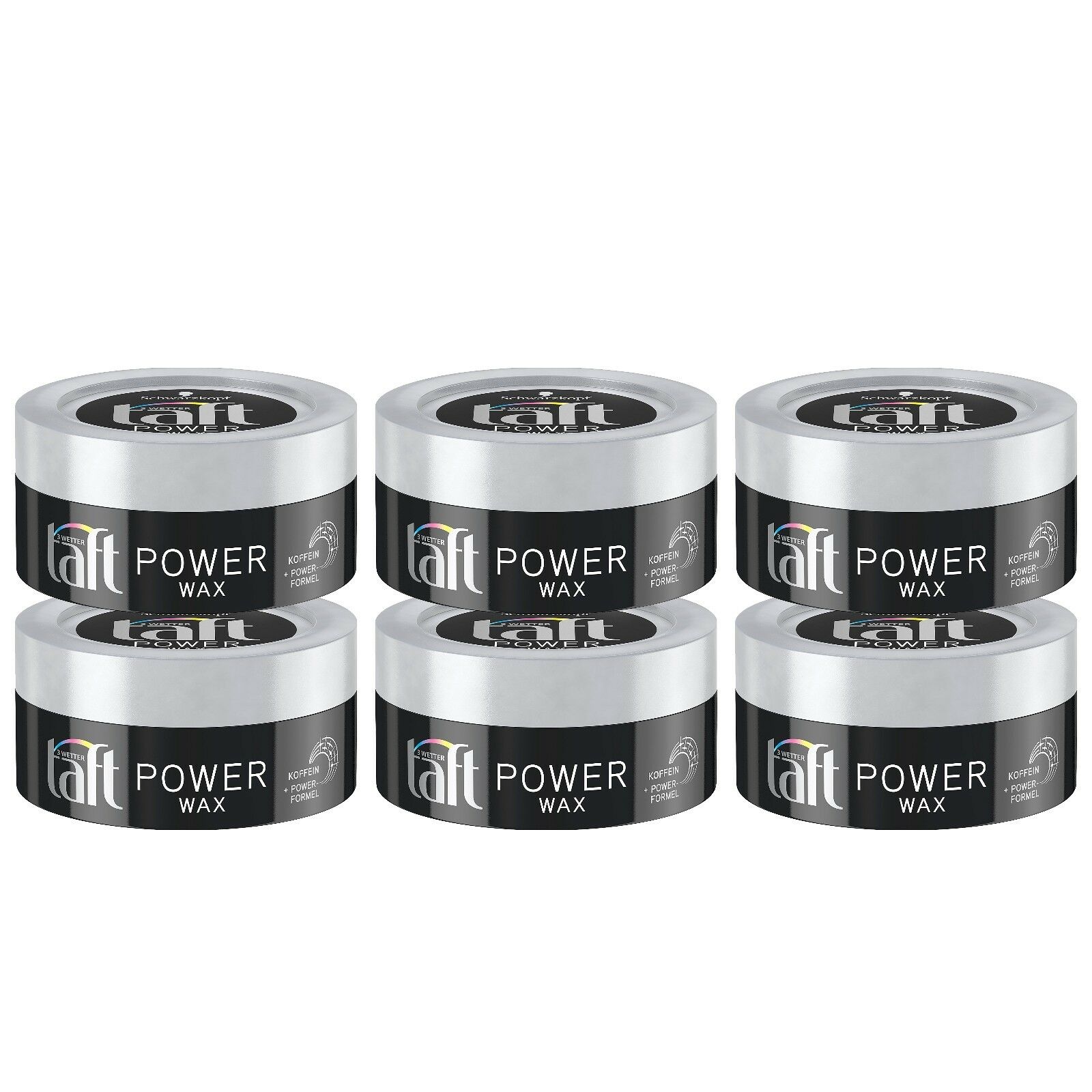 6x Schwarzkopf Taft Power Styling Wax With Caffeine 48h – 75ml / 2.53 fl.oz  | GermanBuy.net