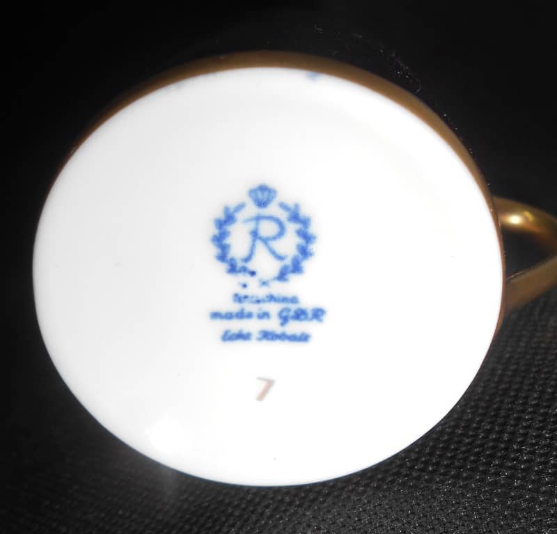 Cobalt Cup and Saucer Reichenbach R Fine GDR China