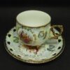 KMW ELLis LD. 1888 - Very Nice Cup + Saucer - Courting Couple in Rococo Style