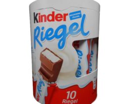 Ferrero Kinder Chocolate Bars packaged in a box, showcasing a blend of milk cream and milk chocolate.