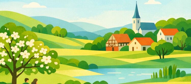 Pentecost 2026 in Germany with spring landscapes, local traditions, and early-summer travel atmosphere