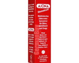Ajona Toothpaste Stomaticum concentrated medical formula for gum health and fresh breath.